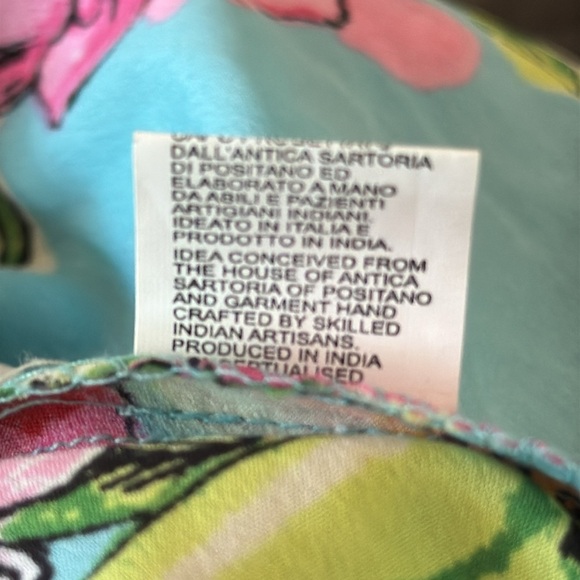 Antica Sartoria by Giacomo Cirque Baroque Blue Multi Pom Pom & Tassel Dress OS - Picture 12 of 12